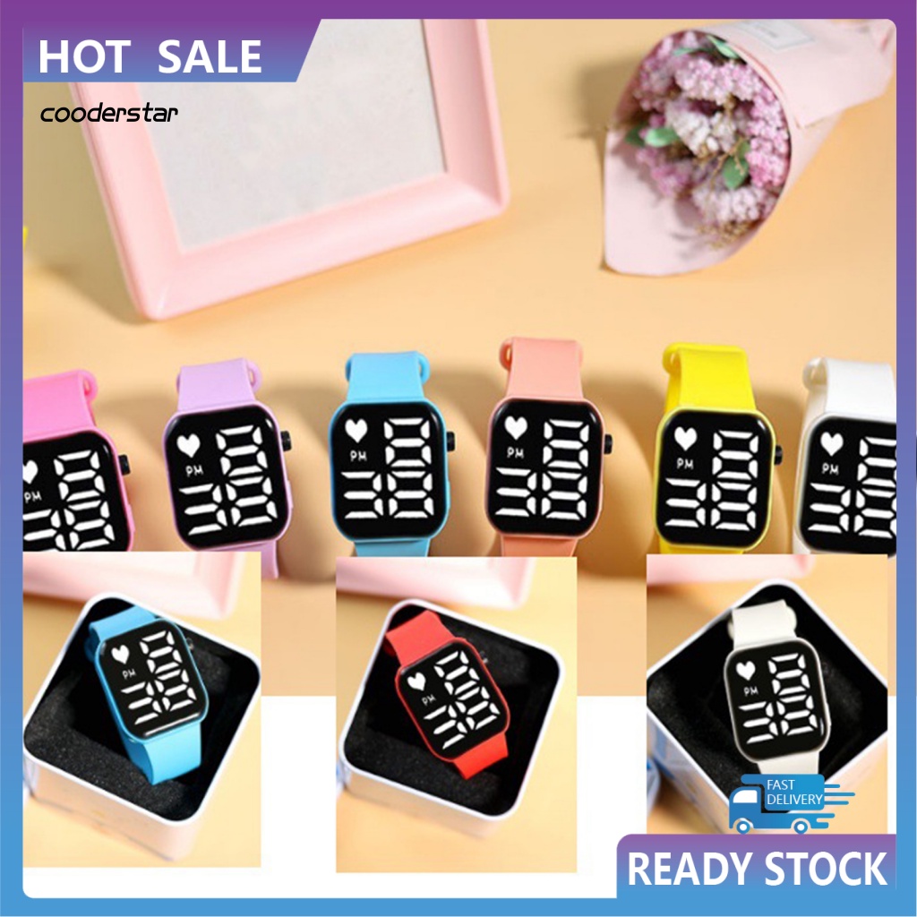 Đồng Hồ Đeo Tay Điện Tử Màn Hình LED Lớn Có Thể Điều Chỉnh Thời Gian Chạy Pin Cho Bé Trai Gái