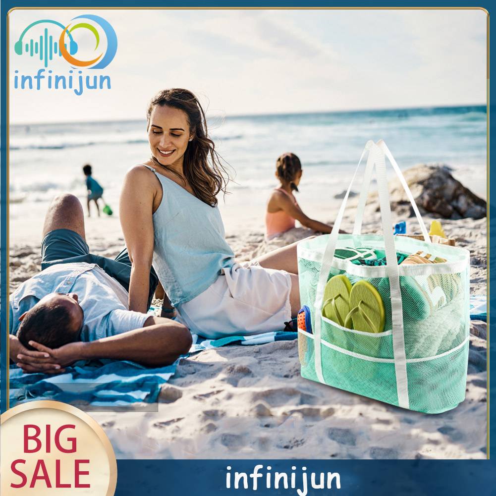 Túi Lưới Đựng Đồ Đi Biển 8 Ngăn Tiện Lợi