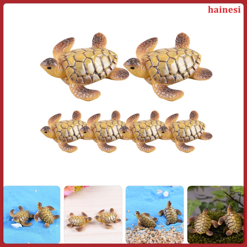 Set 6 Tượng Rùa Mini Trang Trí Tiểu Cảnh