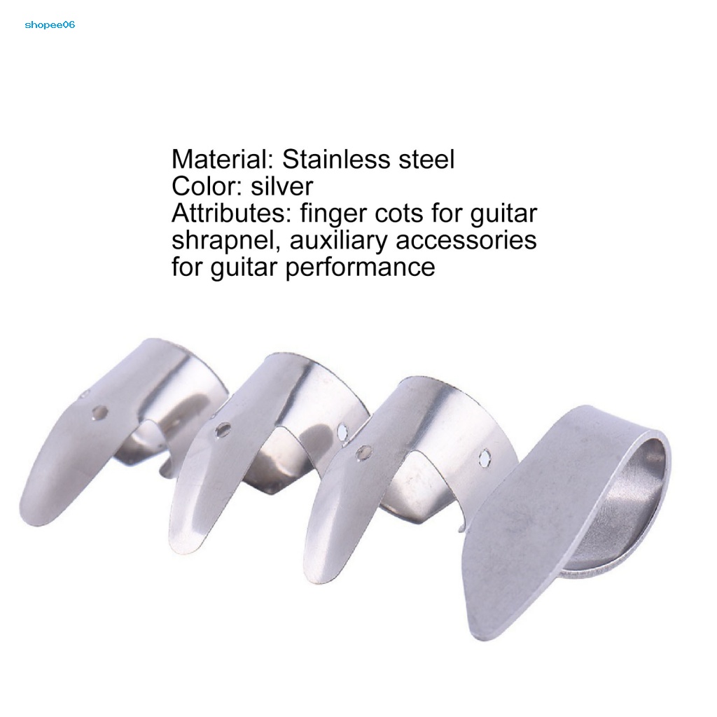 Bộ 4 Miếng Gảy Đàn Guitar Bằng Thép Không Gỉ