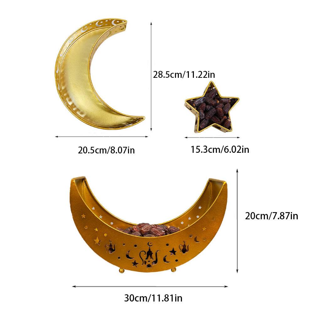 Đĩa Ăn Hình Mặt Trăng Bằng Sắt Tráng Phủ Không Phai Màu Chống Gỉ Thay Thế Tiện Dụng Cho Nhà Hàng / Tiệc