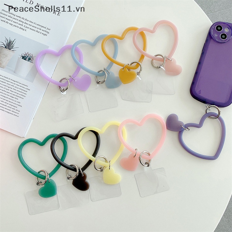 Vòng Đeo Tay Silicon Hình Trái Tim Chống Thấm Nước Chống Thất Lạc Thông Dụng Gắn Điện Thoại