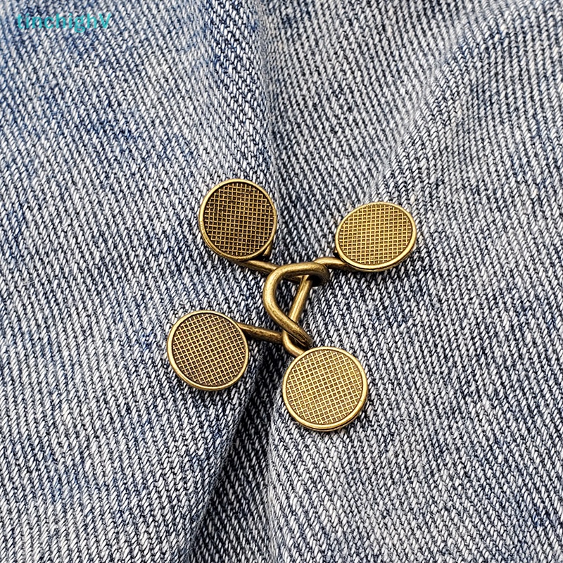 [TinchighV] 1 Bộ Ghim Cài Quần Jean Bằng Kim Loại Không Cần Đóng Đinh Có Thể Tháo Rời [Mới]