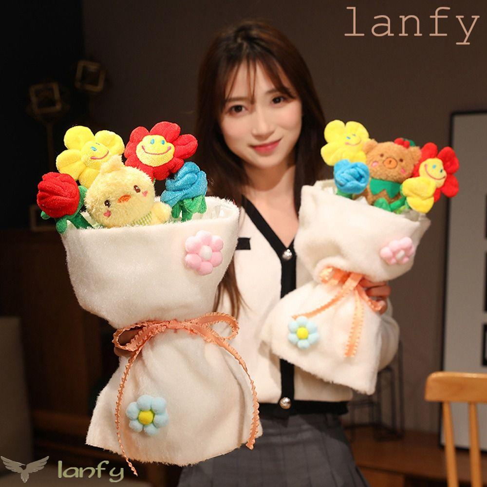 LANFY Thú Nhồi Bông Hình Động Vật Hoạt Hình Mềm Mại Đáng Yêu