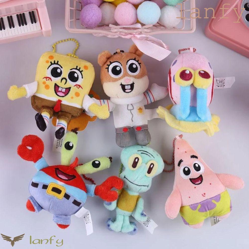 LANFY Móc Khóa Hình Spongebob Nhồi Bông Dễ Thương
