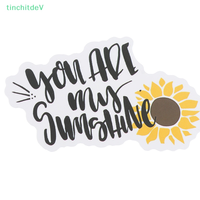 Bộ 50 Miếng Dán Hình Hoa Hướng Dương Chống Thấm Nước Trang Trí Tủ Lạnh / Xe Hơi / Laptop / Xe Máy DIY