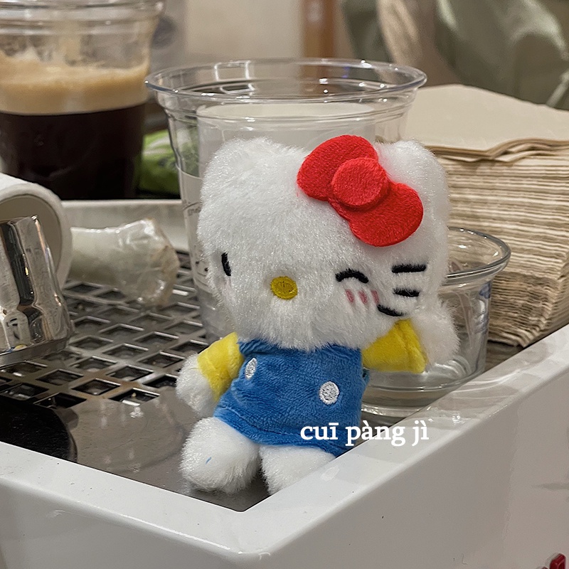 Móc Khóa Hình Mèo Hello kitty Nhồi Bông Dễ Thương