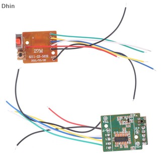 [Dhin] 4CH RC Remote Control 27MHz Circuit PCB Transmitter and Receiver Board parts COD
