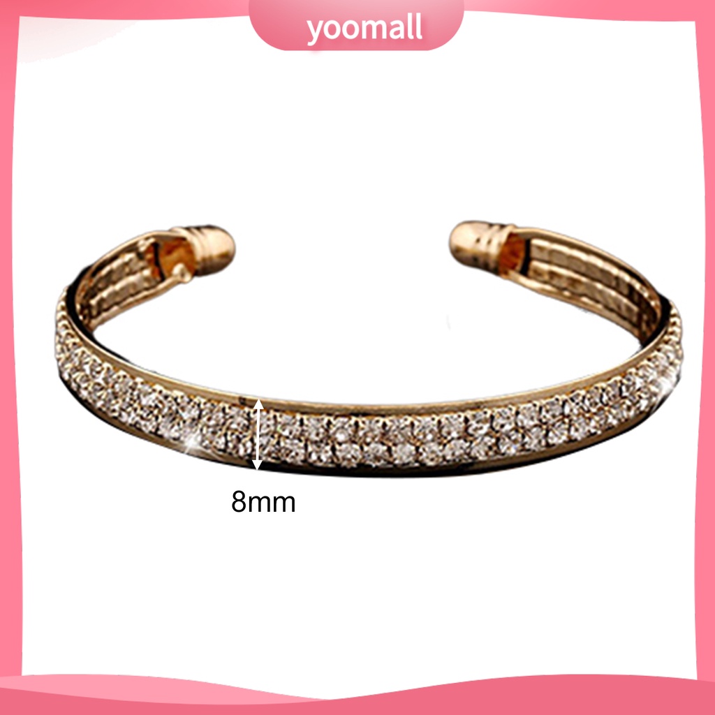 Vòng Đeo Tay Mạ Bạc Đính Đá Lấp Lánh Dành Cho Nữ