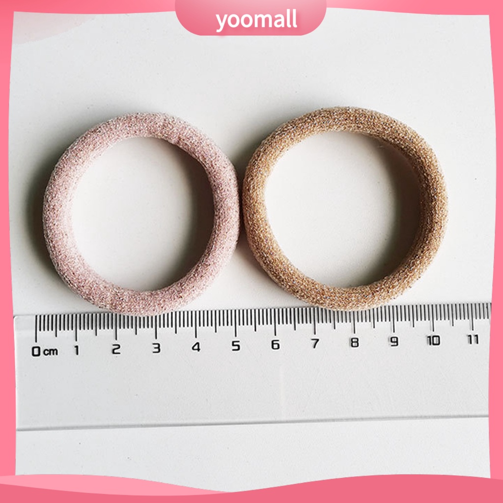 Dây Cột Tóc Bản Rộng 5cm Dày Co Giãn Màu Sắc Lấp Lánh