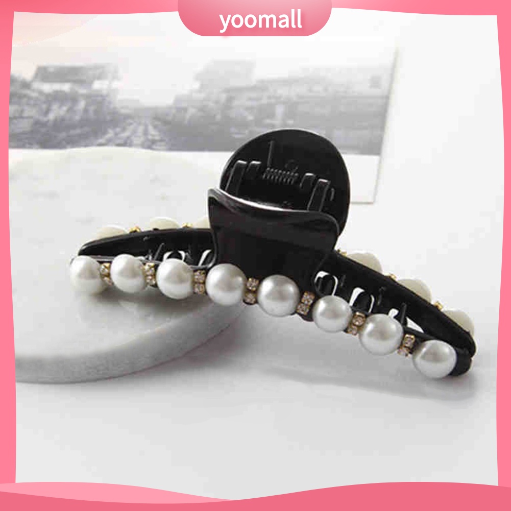 Kẹp Tóc Đính Đá Ngọc Trai Giả Màu Trắng Thời Trang Dành Cho Nữ