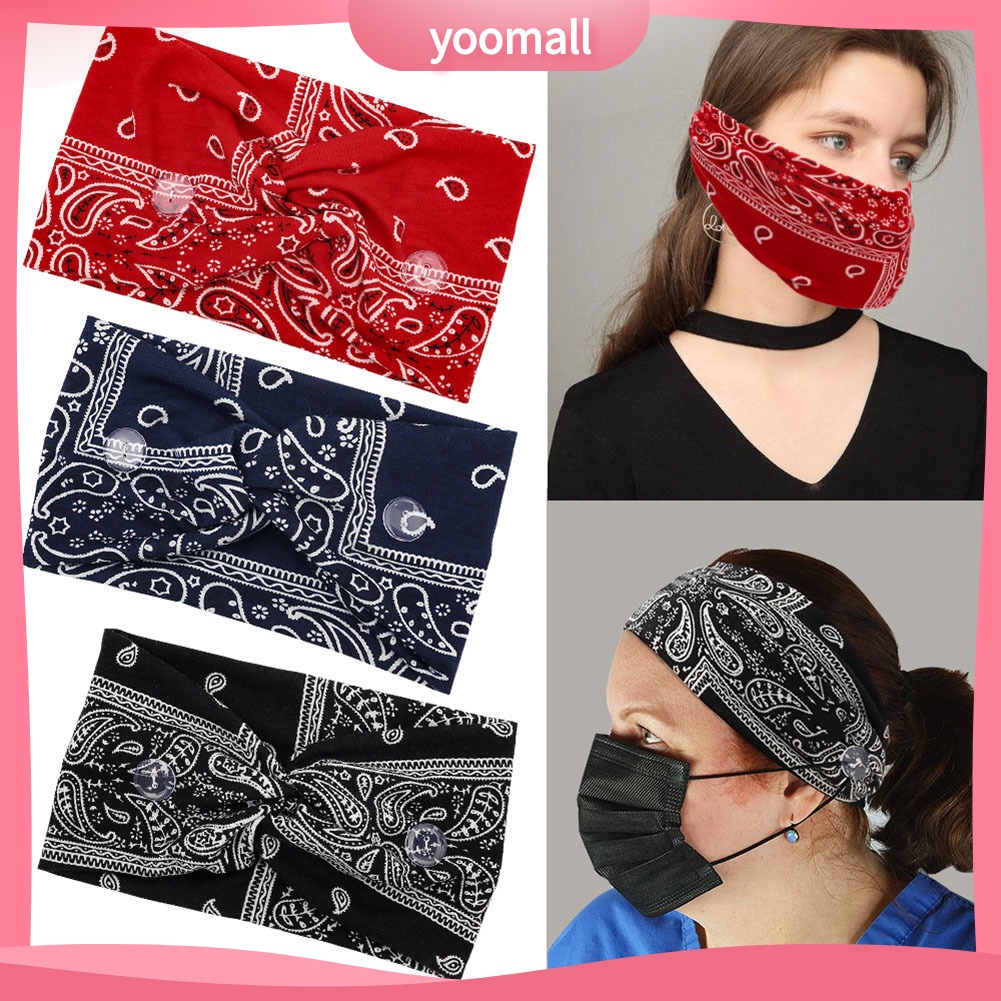 Băng Đô Cài Tóc Unisex Bản Rộng Co Giãn Cài Nút Hỗ Trợ Luyện Tập Yoga / Thể Hình