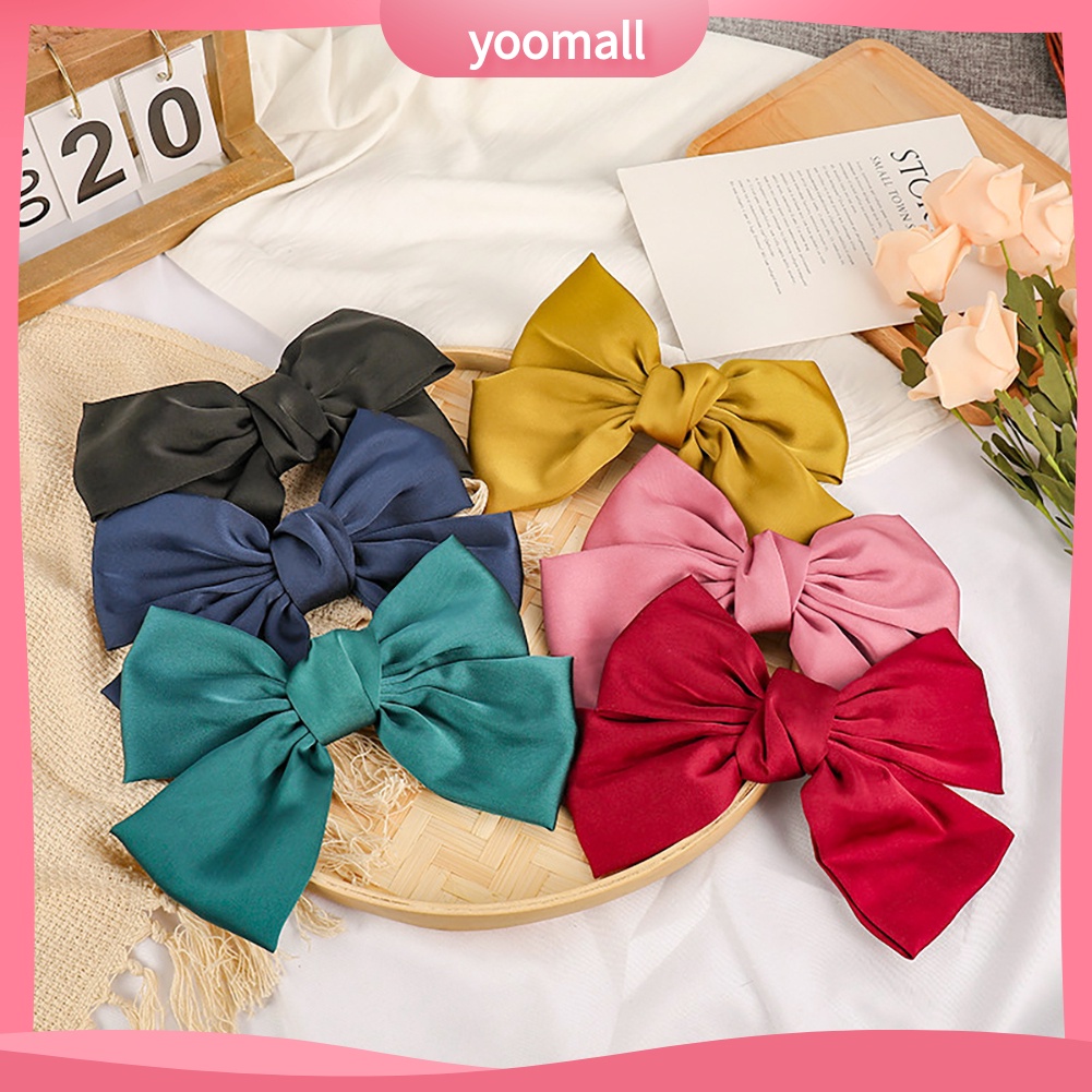 Kẹp Tóc Nơ Lớn Màu Sắc Ngọt Ngào Cho Nữ