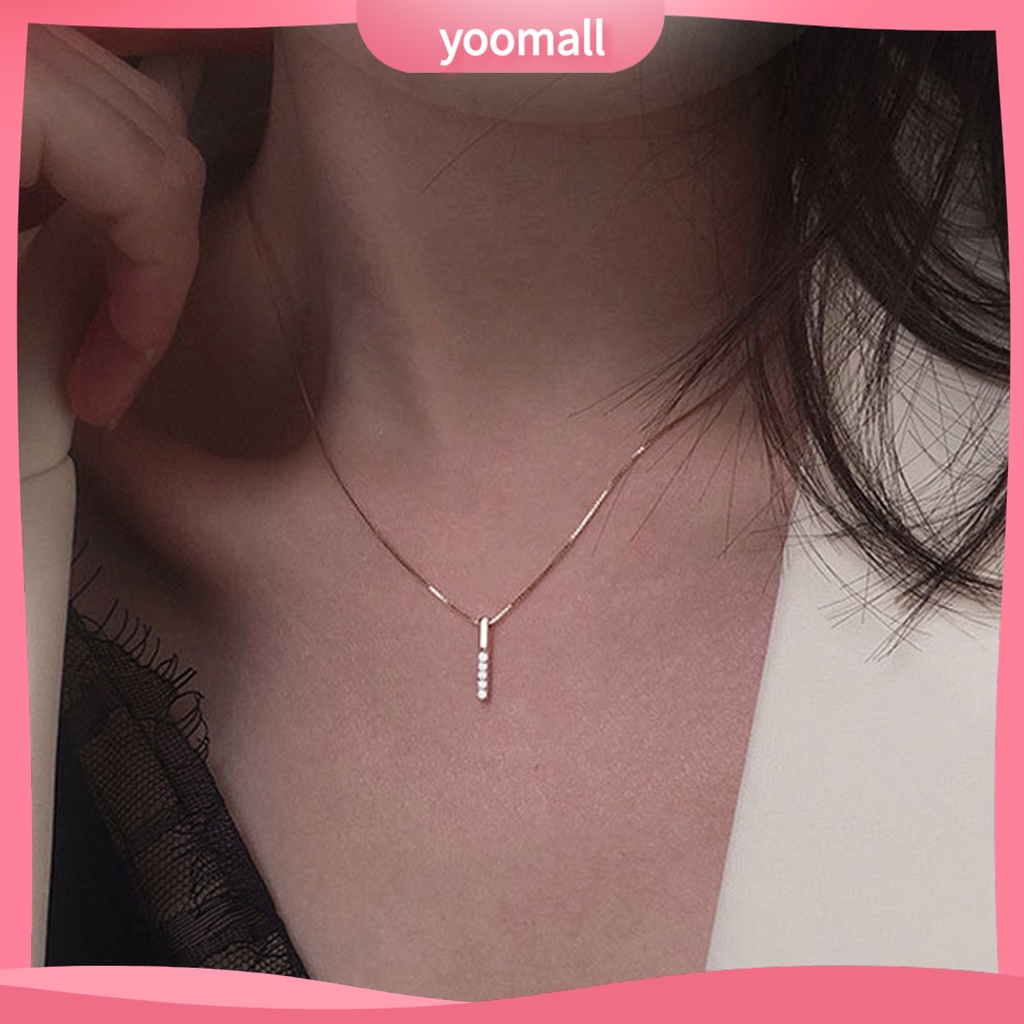 [YM] Vòng cổ Dát Đá Giả Kim Cương Sáng Bóng Lâu Trôi Cho Ngày Valentines