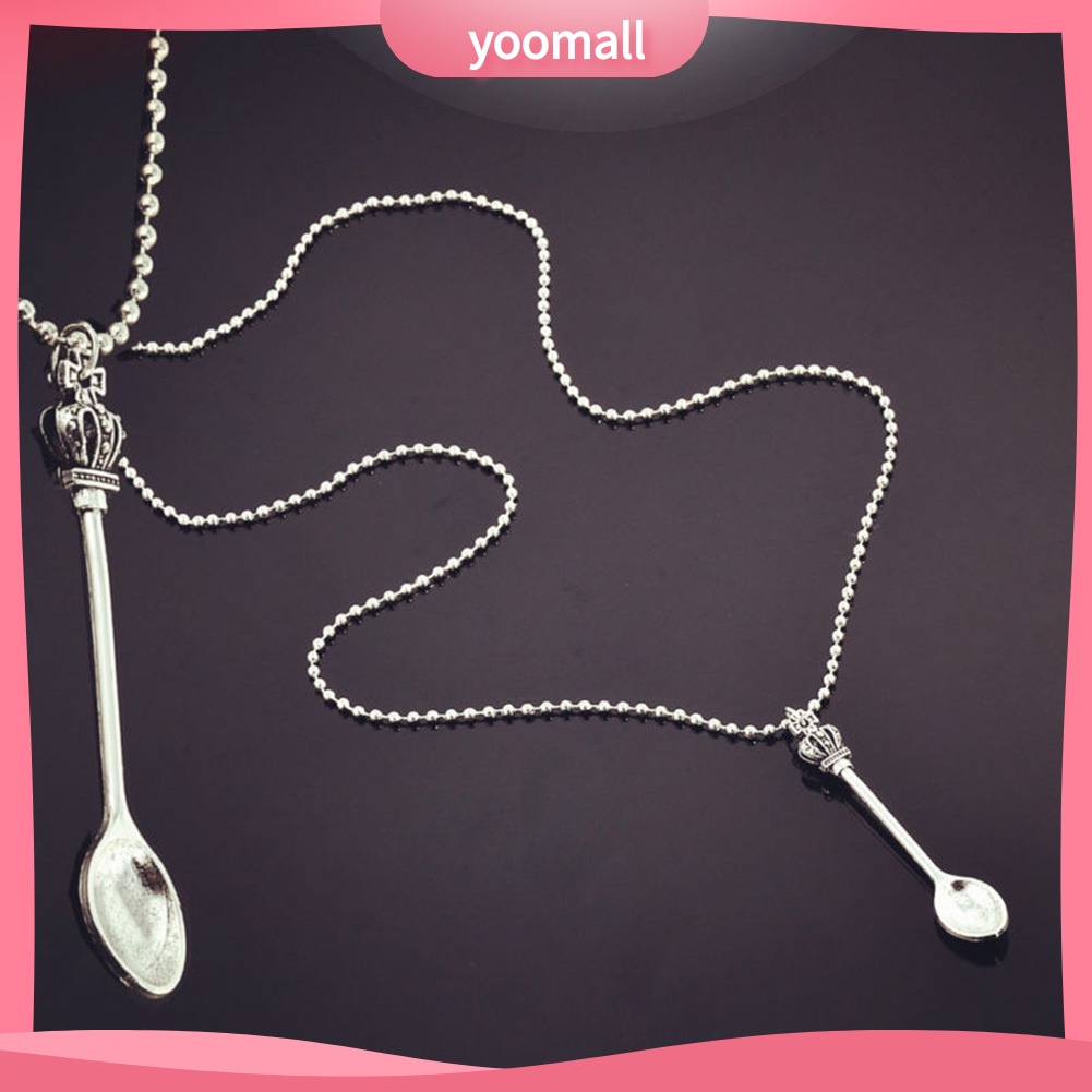 Vòng cổ Hợp Kim Mặt Hình Muỗng Trà / Vương Miện Mini Thời Trang Cho Nữ