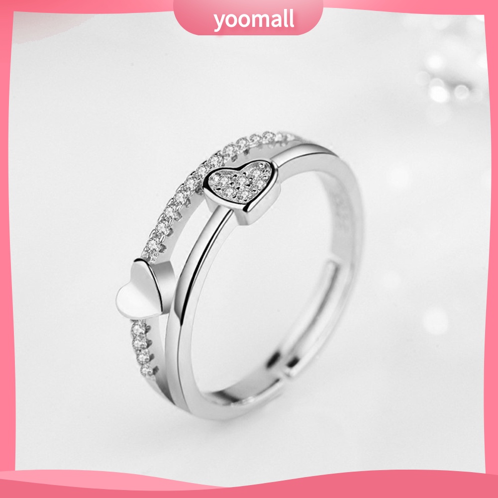 Nhẫn Hình Trái Tim Đính Đá Thời Trang Dành Cho Nữ