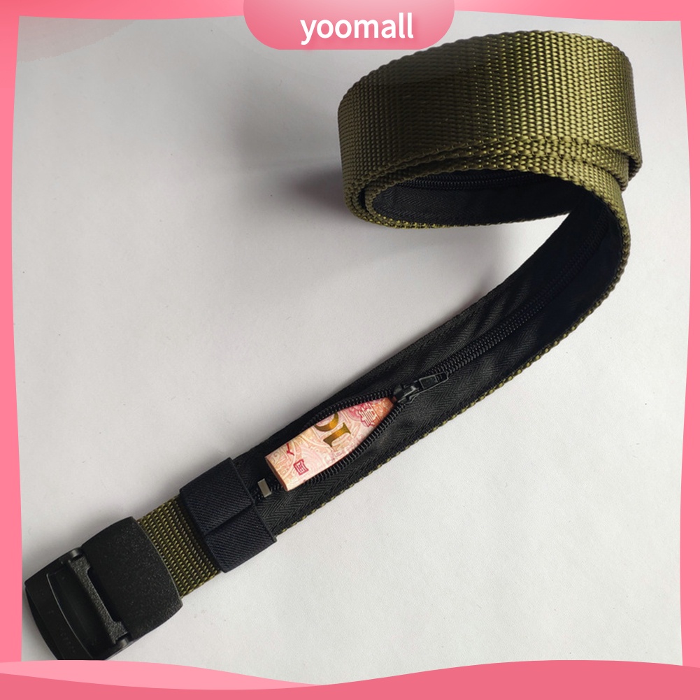 Túi Đeo Hông Màu Trơn Có Khóa Kéo Chống Trộm Tiện Dụng Mang Theo Du Lịch / Chơi Thể Thao