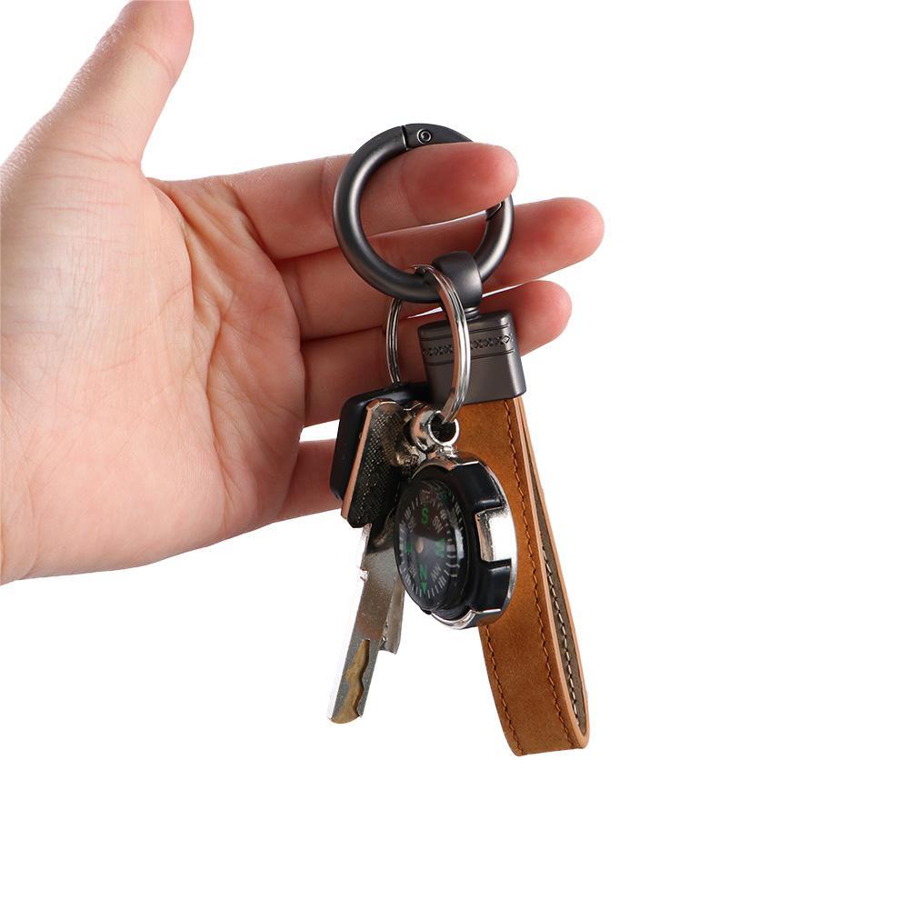 DARNELL Giá Đỡ Chìa Khóa Xe Hơi Bằng Da Thật Cao Cấp Chống Gỉ Sét