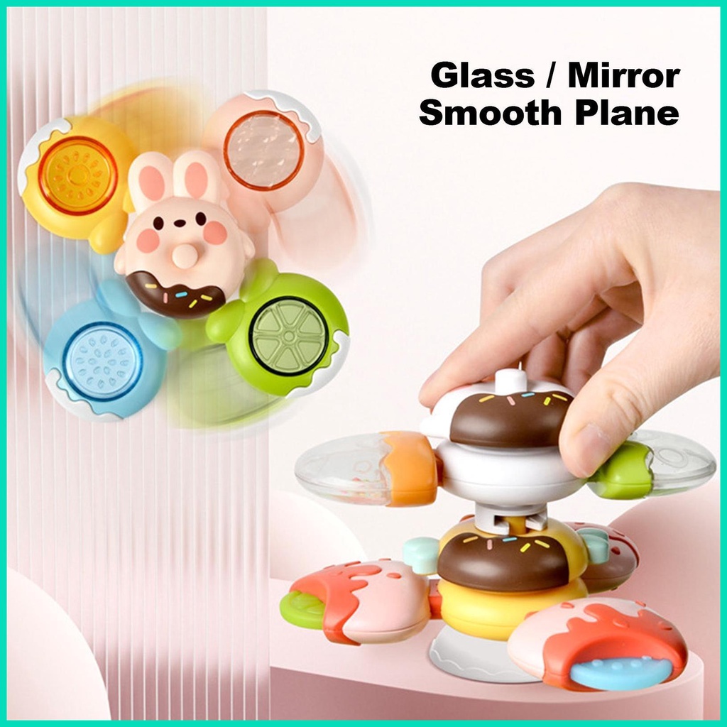 Set 3 Đồ Chơi Con Quay Họa Tiết Hoạt Hình Vui Nhộn Cho Bé Khi Tắm