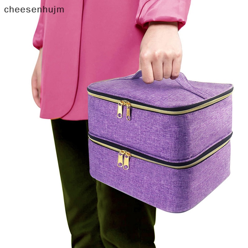 Túi Đựng 30 Lọ Sơn Móng Tay / Mỹ Phẩm Hai Lớp Cỡ Lớn Tiện Dụng