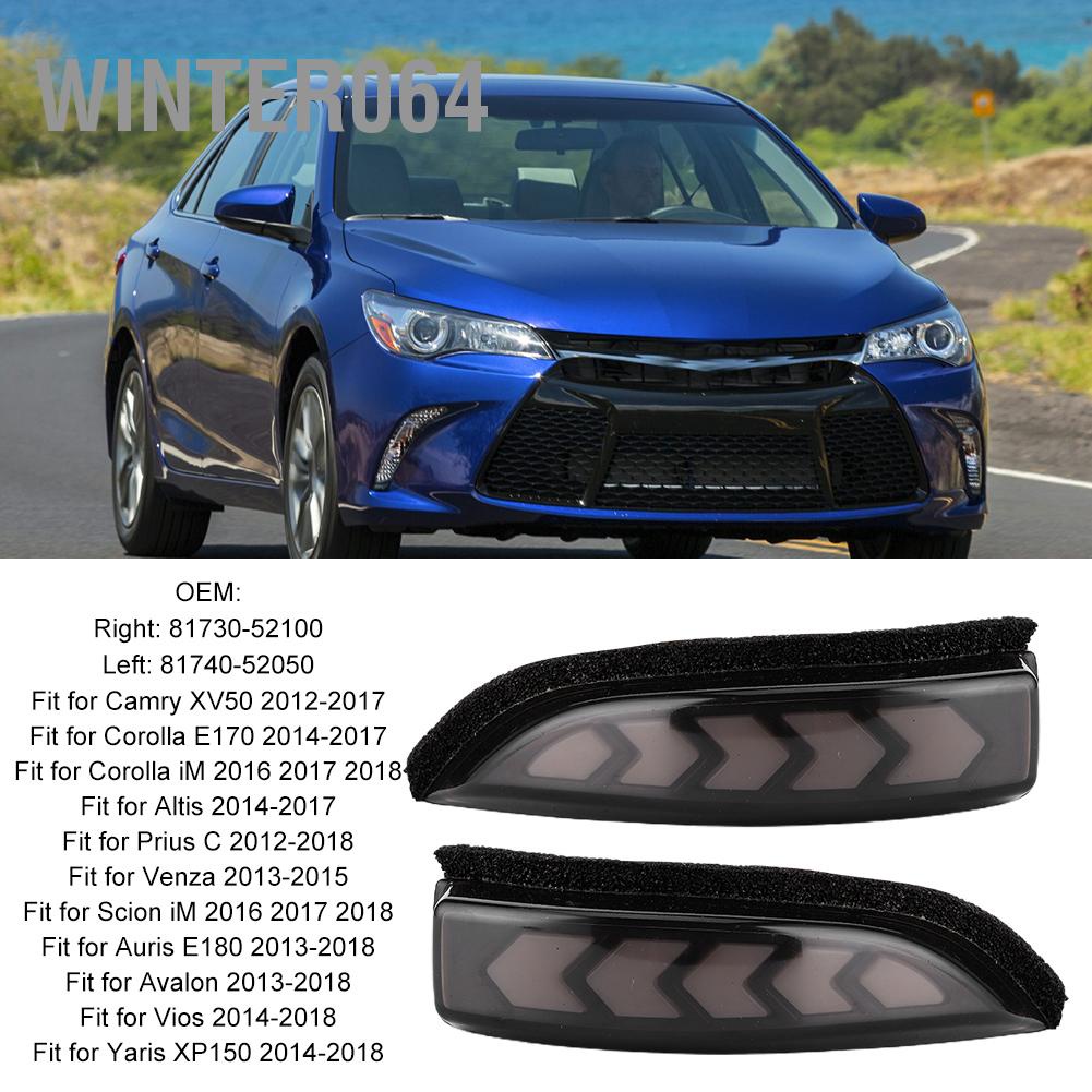 Winter064 Đèn báo rẽ LED trên gương chiếu hậu dòng chảy động 81740‑52050 Phù hợp cho Corolla Camry Avalon Yaris