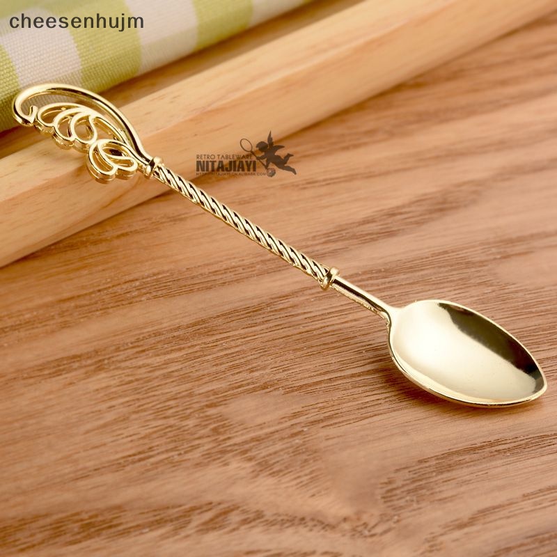 Muỗng Cà Phê Chạm Khắc Phong Cách Vintage Bằng Đồng