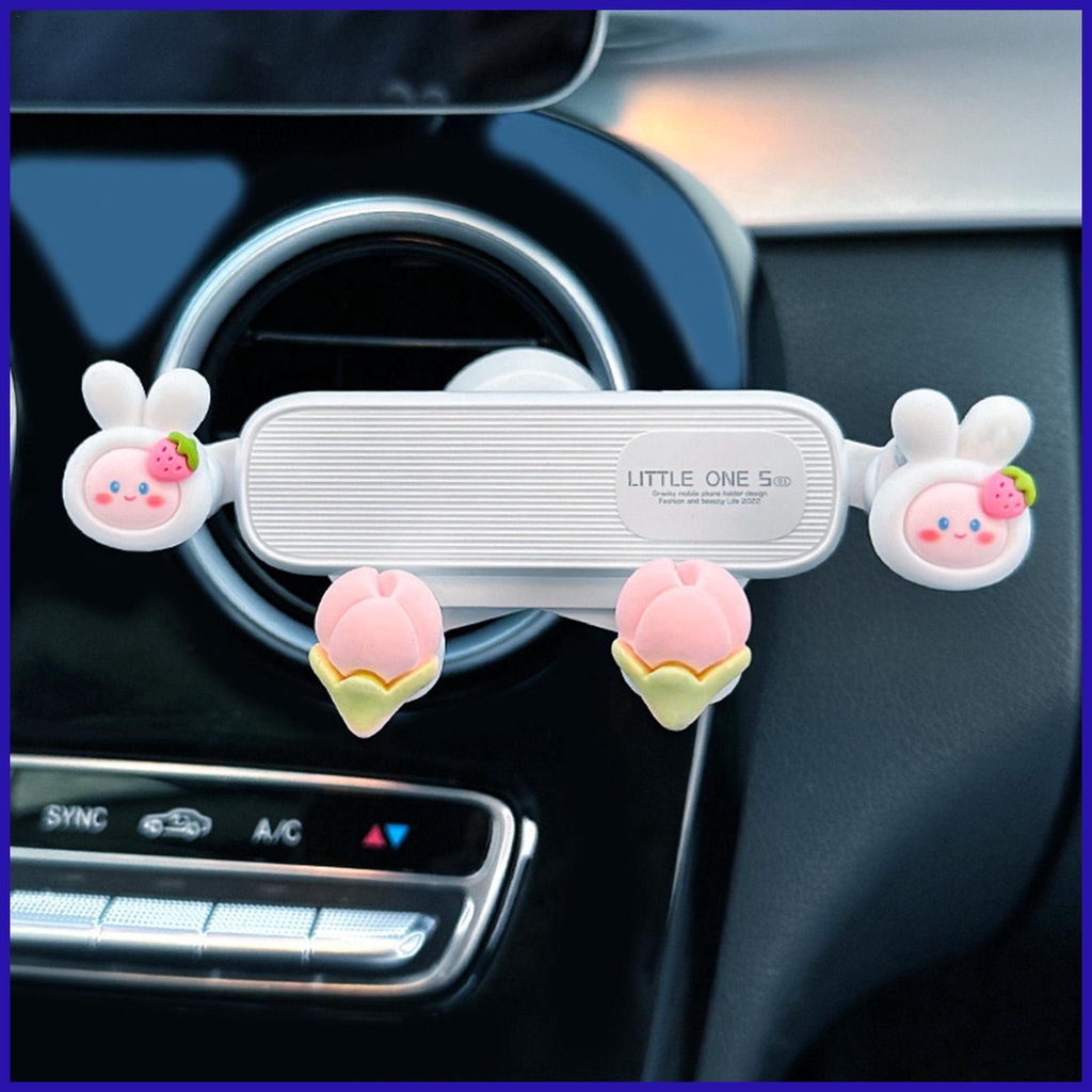 Giá Đỡ Điện Thoại Họa Tiết Hoạt Hình Có Thể Xoay 360 Độ Cho Xe Hơi