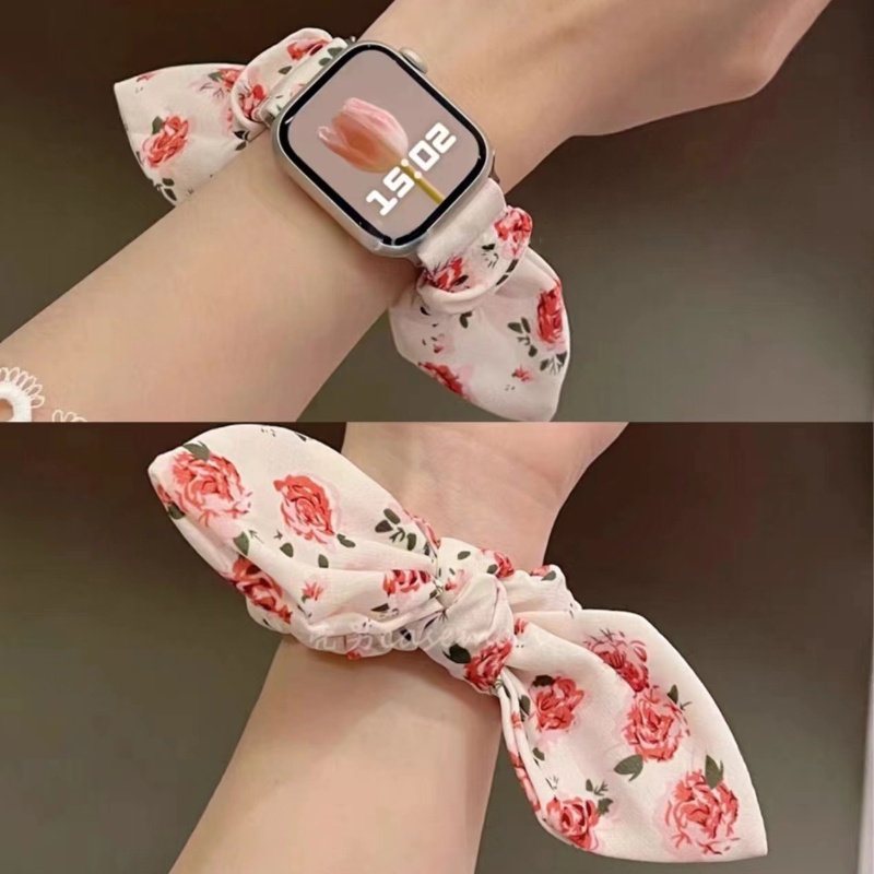 Dây Đeo Đồng Hồ Bằng Vải Co Giãn In Họa Tiết Dành Cho Apple Watch Series 8 7 6 5 se 4 3 44mm 42mm 49mm 45mm 41mm 40mm 38mm