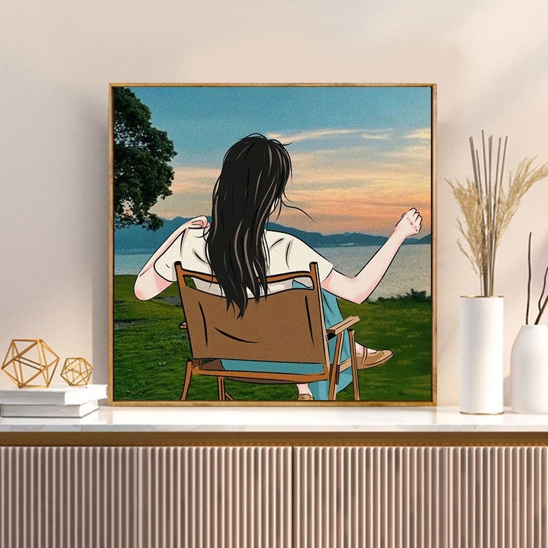 Bộ Tranh Sơn Dầu Kỹ Thuật Số Tự Vẽ 30 * 30cm 30 * 30cm Trang Trí Phòng Khách