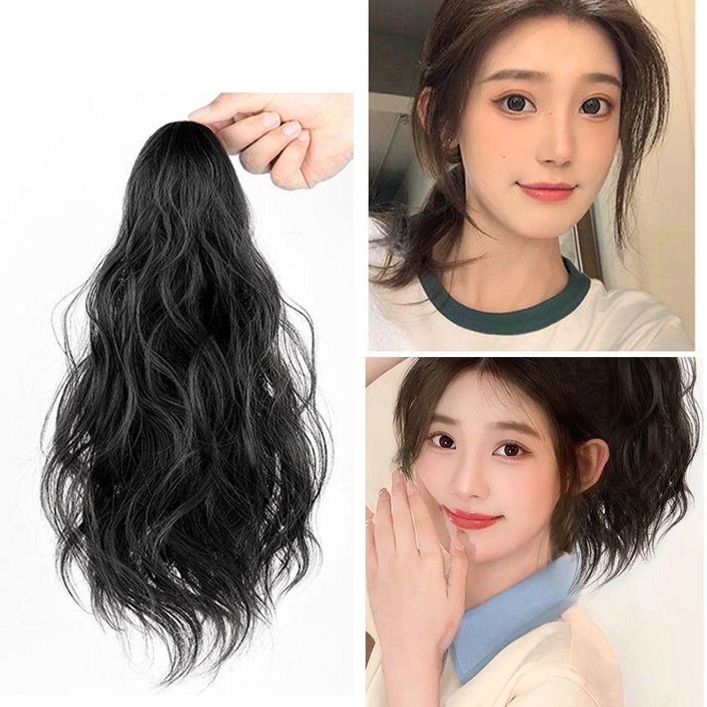 Tóc Giả Đuôi Ngựa Dạng Xoăn Dài 25cm Có Kẹp Dành Cho Nữ