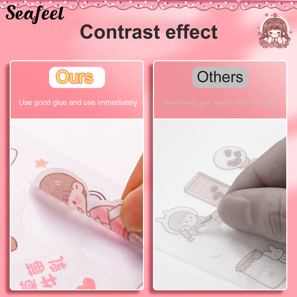 Set 50 Sticker Hoạt Hình Trang Trí Sổ Tay