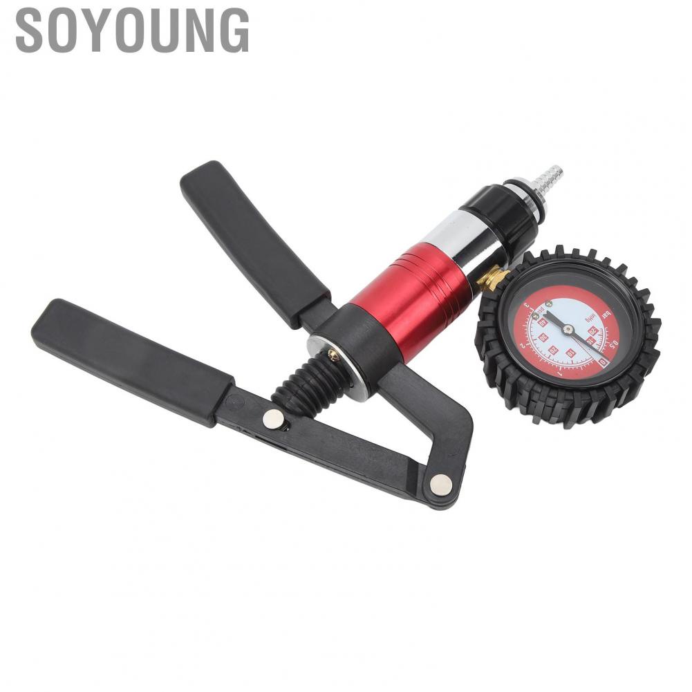 Soyoung Brake Bleeder Kit Easy To Read Hand Held Vacuum Pressure Pump Tester High Precision Convenient 0‑26 Inhg for Truck
