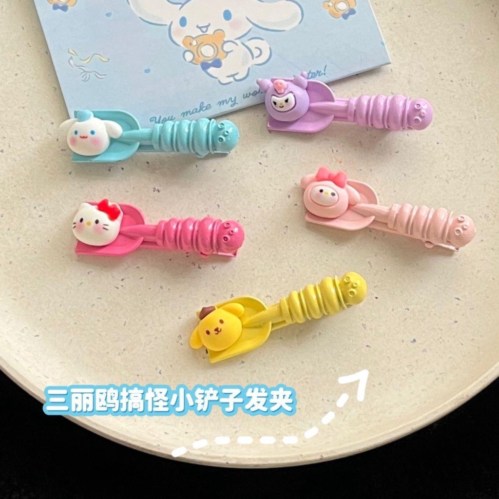 Sanrio Kẹp Tóc Hình Xẻng Nhỏ Vui Nhộn Sáng Tạo Cho Học Sinh
