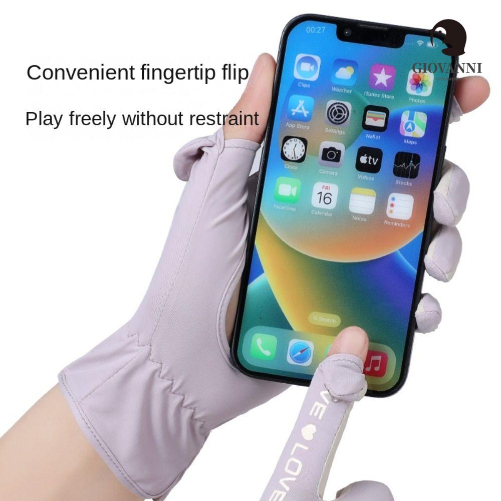 Găng Tay Lái Xe Hở Ngón Chống Nắng Tiện Lợi