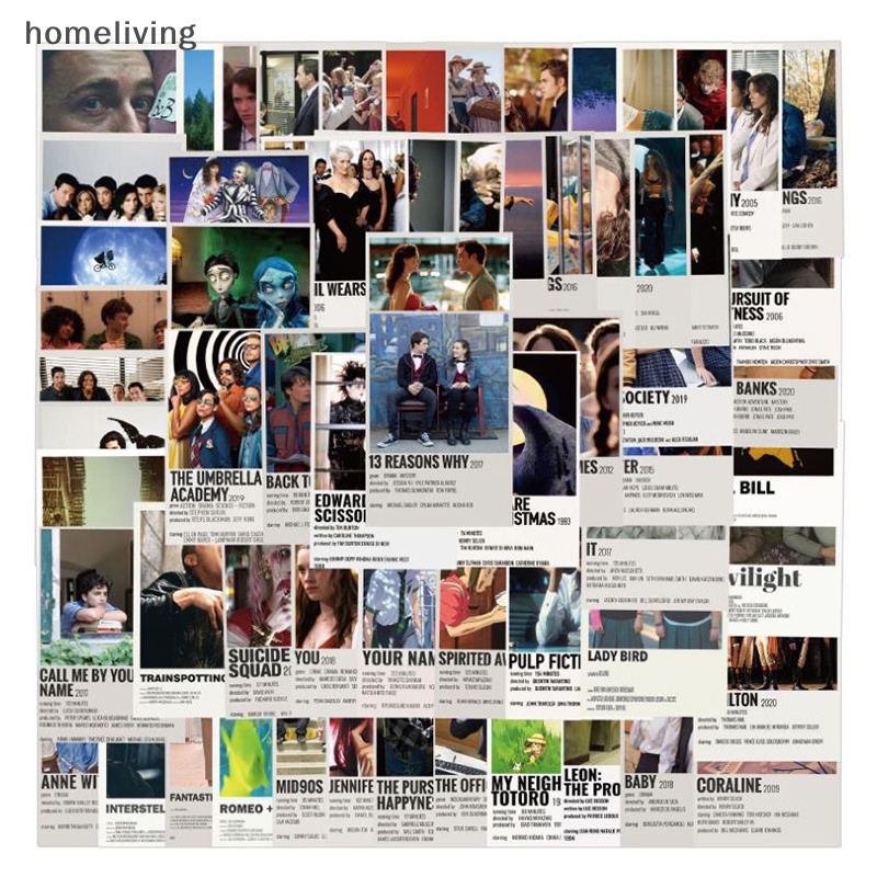 Bộ 64 Miếng Dán Trang Trí Hành Lý / Guitar Bằng PVC In Họa Tiết Graffiti Độc Đáo Xinh Xắn