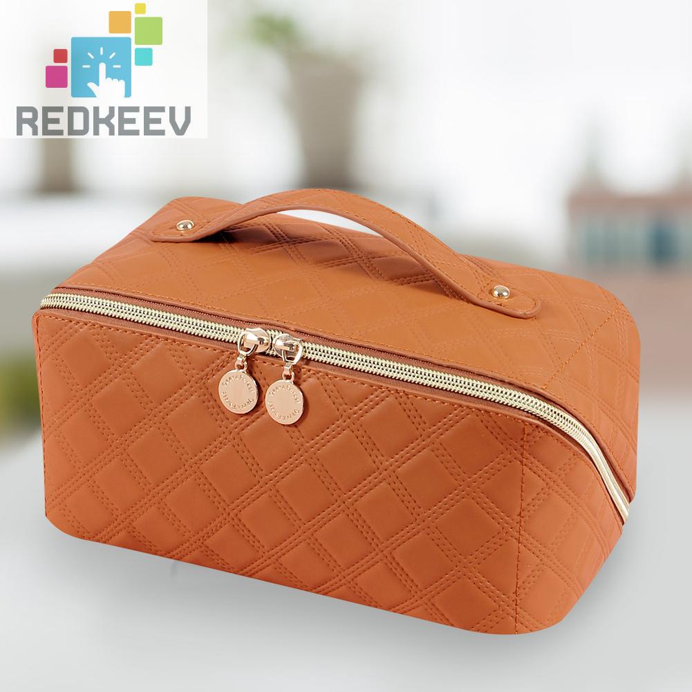 Túi Da PU Đựng Mỹ Phẩm Đa Năng Đính Kim Cương Dành Cho Nữ