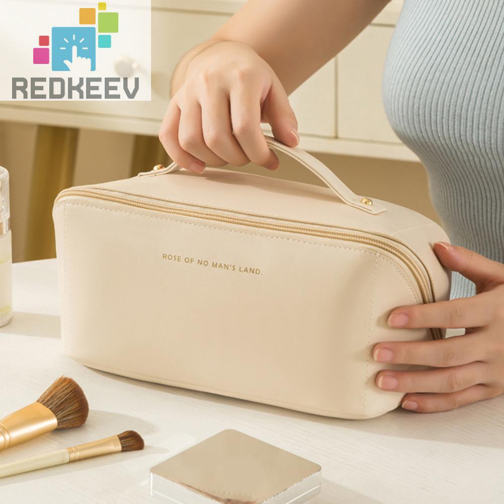 Set 2 Túi Da PU Đựng Đồ Trang Điểm Sức Chứa Lớn Tiện Lợi Dành Cho Nữ