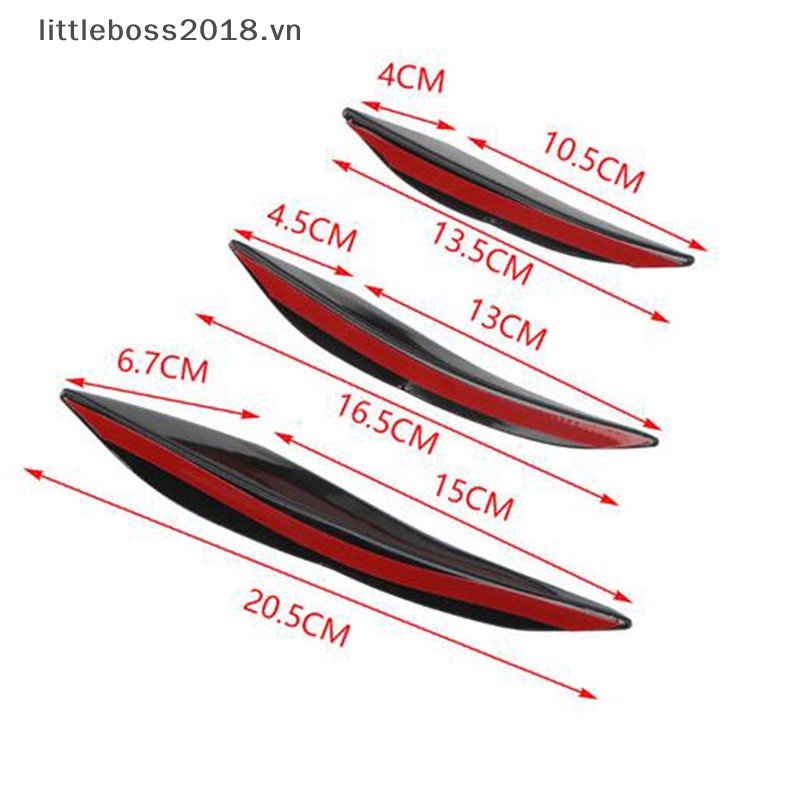 Set 6 Vây Cánh Cản Trước Màu Đen Bóng Cho Xe Hơi