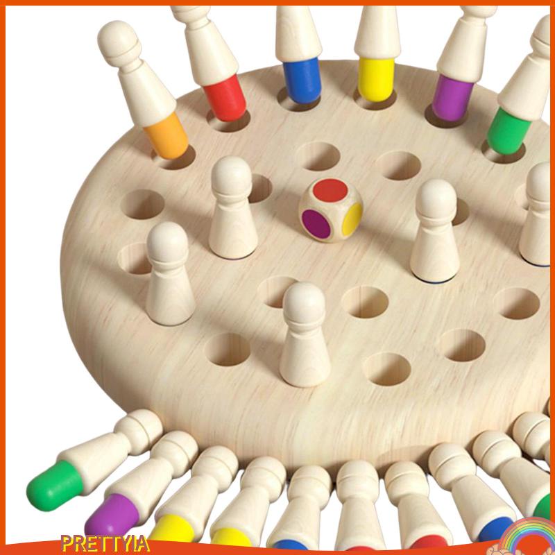 Bộ Trò Chơi Cờ Montessori Bằng Gỗ Rèn Luyện Trí Nhớ Màu Sắc Theo Phương Pháp Montessori