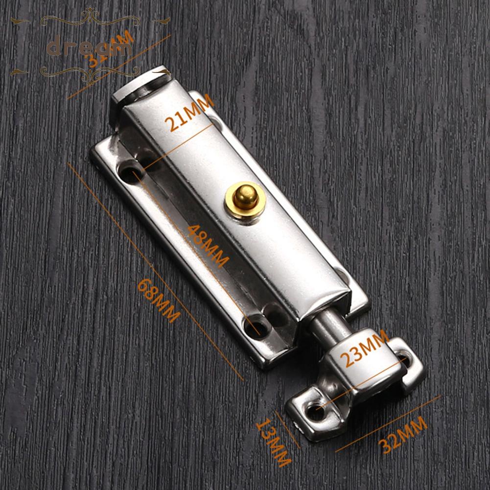 【DREAMLIFE】Self-elastic Latch Bolt Hardware Latch Self-elastic Sliding Stainless Steel
