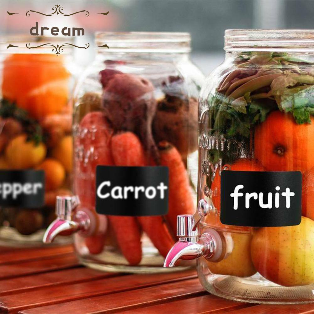 【DREAMLIFE】Sticker Labels Chalkboard Craft Kitchen Jar Removable Blackboard Chalk