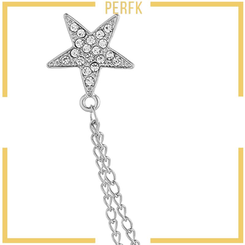 Trâm Cài Áo Ngôi Sao Năm Cánh Phối Dây Xích Tua Rua Thời Trang Cho Nam