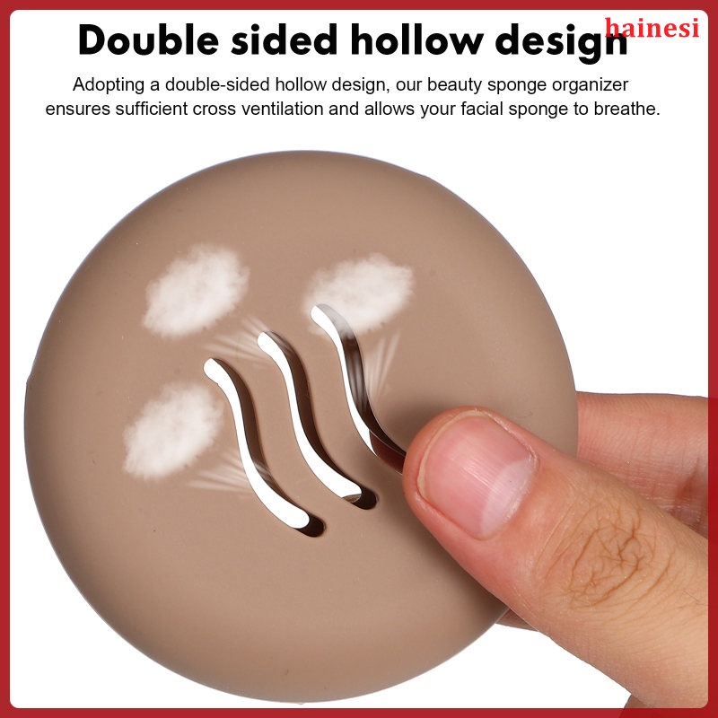 Set 4 Túi Silicone Tròn Đựng Mút Trang Điểm