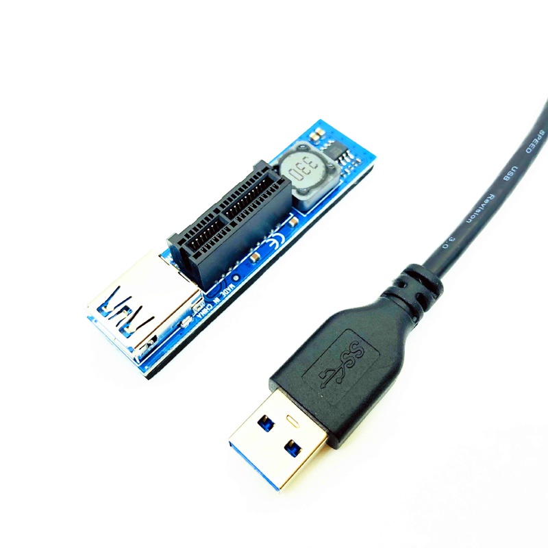Pci-e riser mini pcie sang pci-e x1 bộ điều hợp cổng mở rộng thẻ riser đầu nối nguồn sata với bộ mở rộng cáp mở rộng usb 30cm