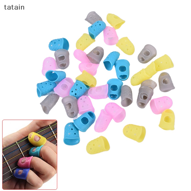 Set 10 Găng Tay Silicon Bảo Vệ Ngón Tay Chống Trượt Khi Chơi Guitar