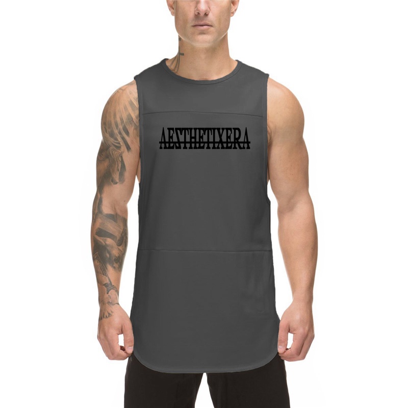 Áo Thun Ba Lỗ Phối Lưới Dáng Rộng Thiết Kế Đơn Giản Thời Trang Mùa Hè Mới Cho Nam