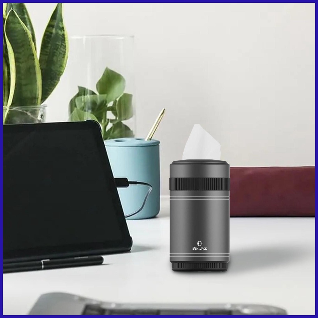 Giá Đỡ Hộp Khăn Giấy Bằng Hợp Kim Nhôm Hình Trụ Tròn Tiện Dụng Cho Xe Hơi