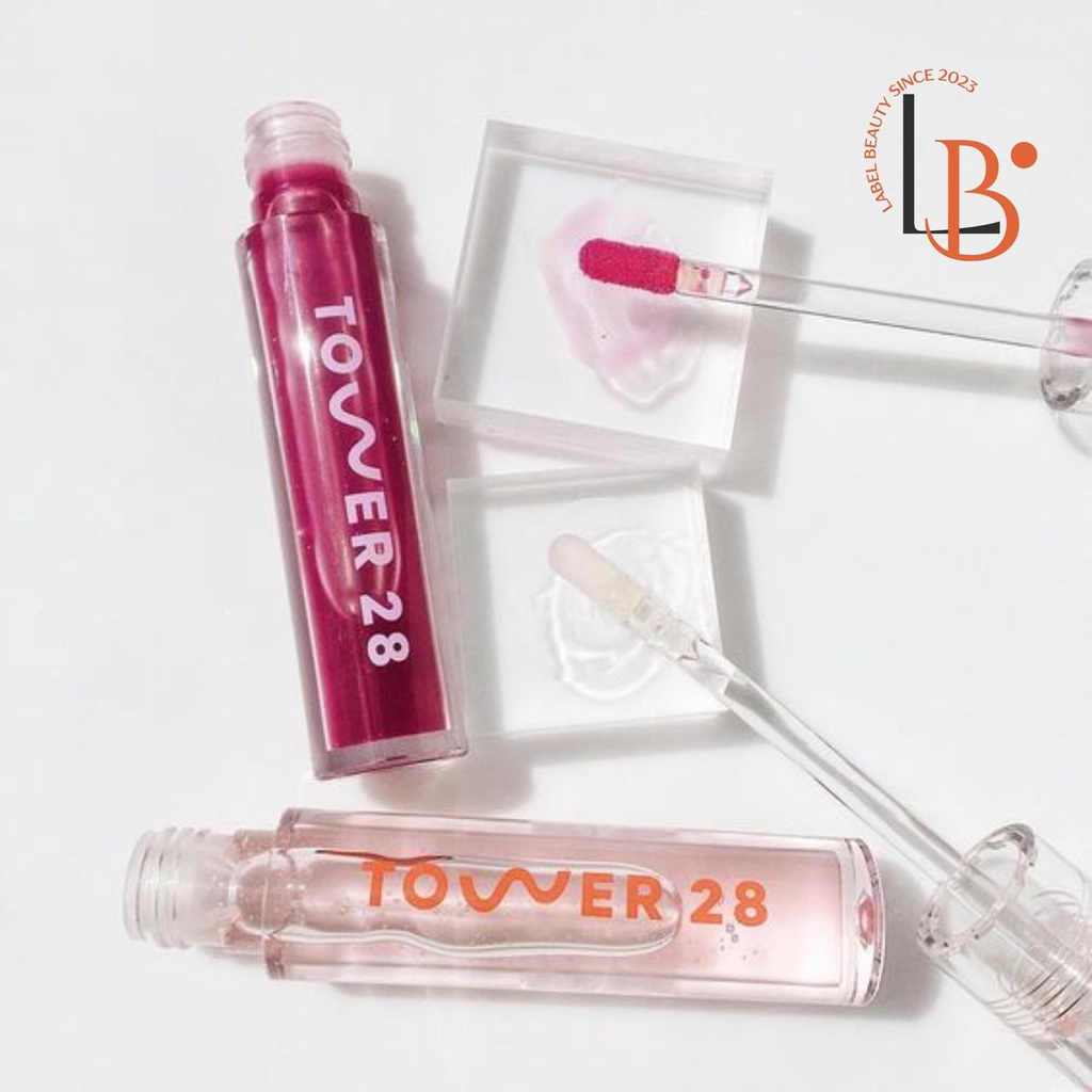 ✨ Son bóng TOWER28 ShineOn Lip Jelly - 𝐋𝐚𝐛𝐞𝐥.𝐛𝐞𝐚𝐮𝐭𝐲 ✨