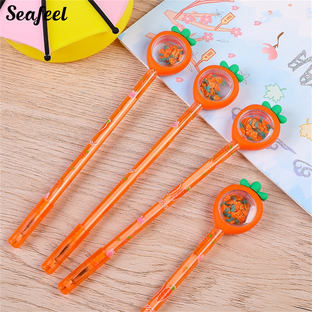 Set 10 Bút Mực Đen Hình Củ Cà Rốt Dễ Thương