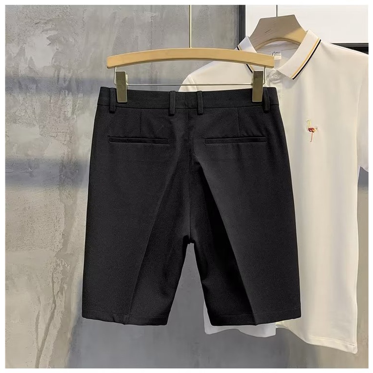 Quần Short Màu Trơn Không Sắt Dáng Ôm Phong Cách Sang Trọng Thời Trang Cho Nam